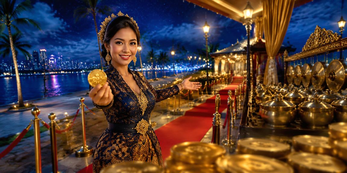 Model Vietnam memperagakan cara bermain slot game di smartphone dengan tampilan colorful